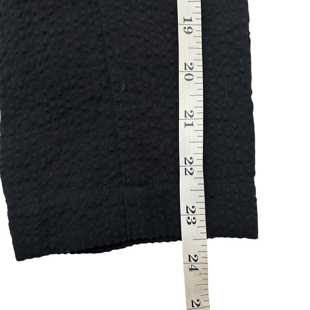 Eileen Fisher Black Organic Cotton Ripple Blazer Open Front Jacket M - Picture 12 of 12